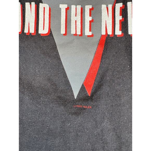 Vintage 80s Huey Lewis And The News Tank Top Mens Small Black Concert Band Shirt - Picture 3 of 6